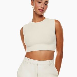 Aritzia Babaton Sculpt Knit Muscle Cropped Tank